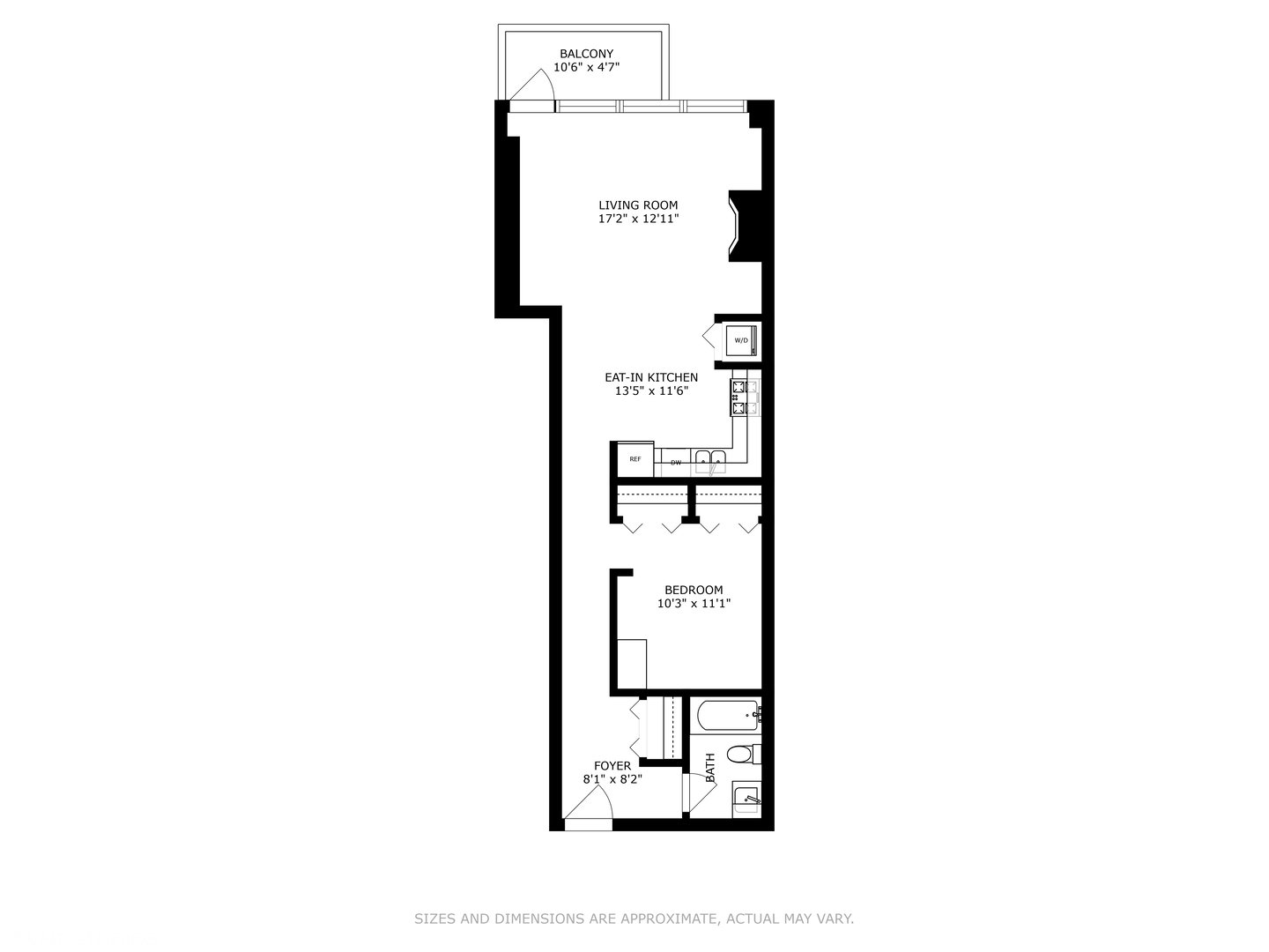 500 South Clinton Street, Unit 722 Chicago, IL 60607 - Photo 21 of 21 a picture of a floor plan