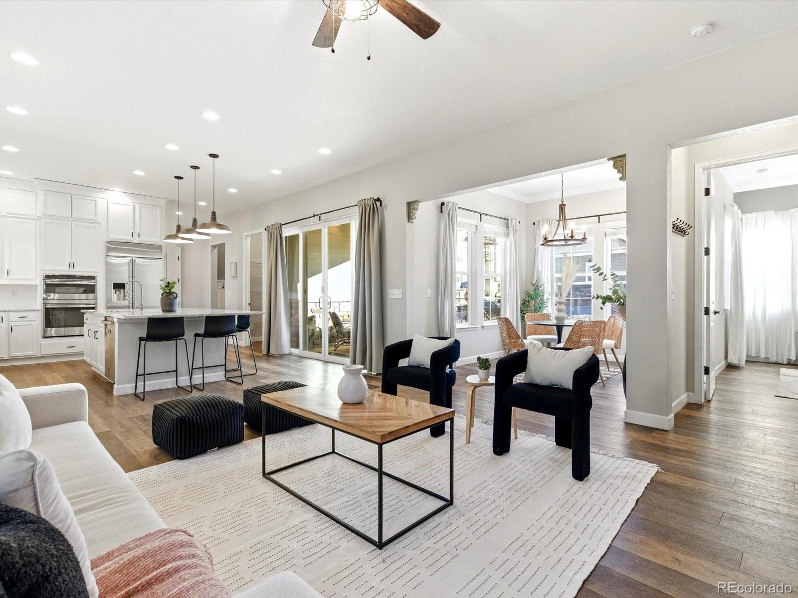 6579 South Vaughn Street Centennial, CO 80111 - Photo 13 of 44 a living room with furniture and a large window