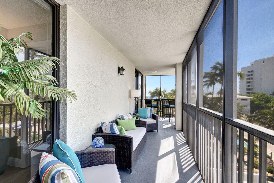 3400 South Ocean Boulevard, Unit 4A Highland Beach, FL 33487 - Photo 14 of 47 Balcony