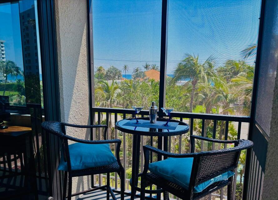 3400 South Ocean Boulevard, Unit 4A Highland Beach, FL 33487 - Photo 15 of 47 Balcony