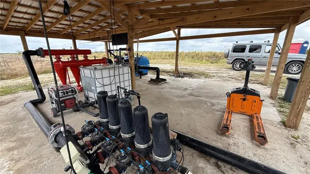 a view of a lake and beach