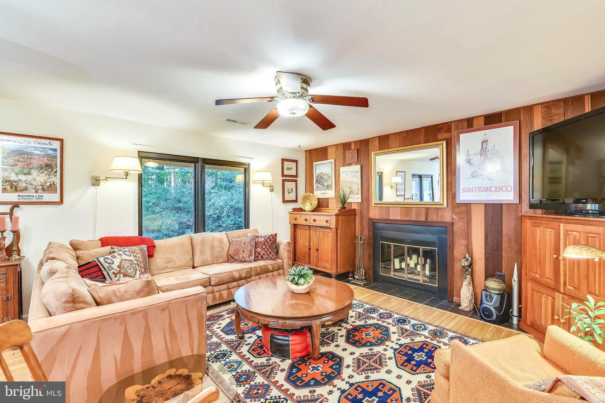 10733 Cross School Road Reston, VA 20191 - Photo 8 of 35 Cedar wall, wood burning FB and Pella windows!