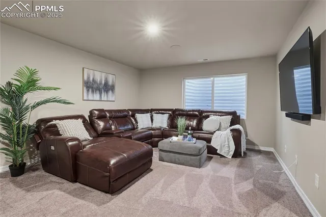 a living room with furniture flowerpot and window