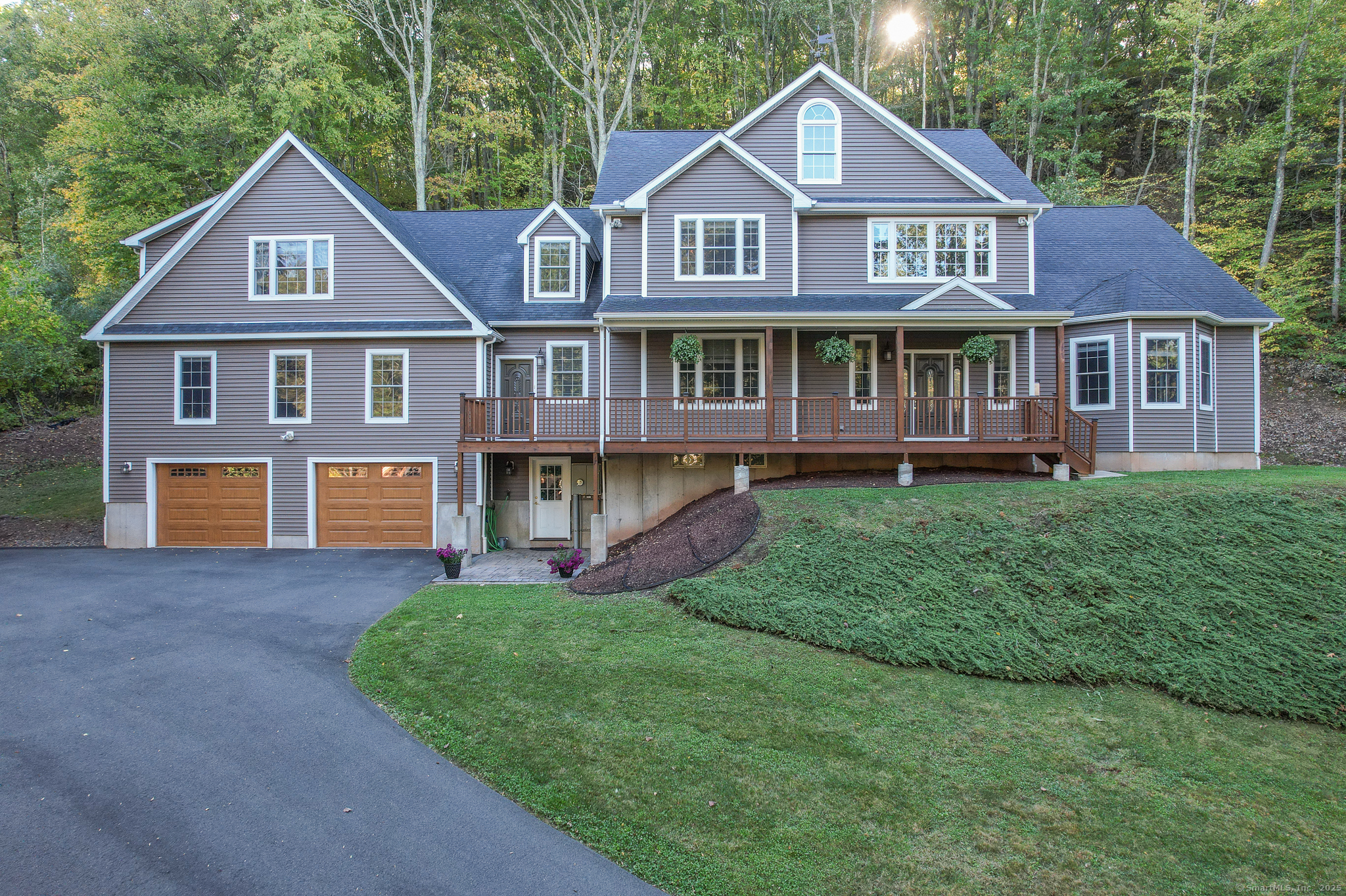 a front of a house with a yard