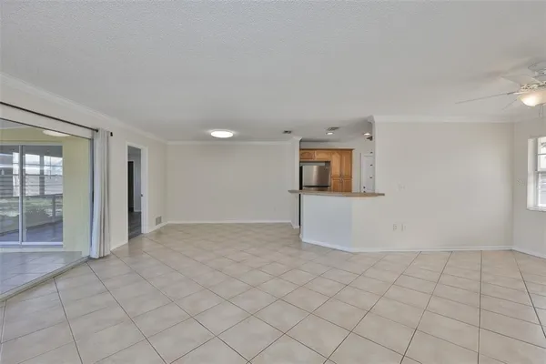 a view of an empty room and window