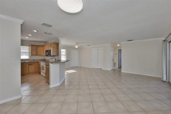 a view of a kitchen with a sink