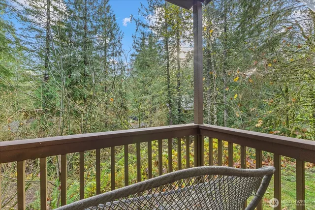 a view of a balcony with outdoor space