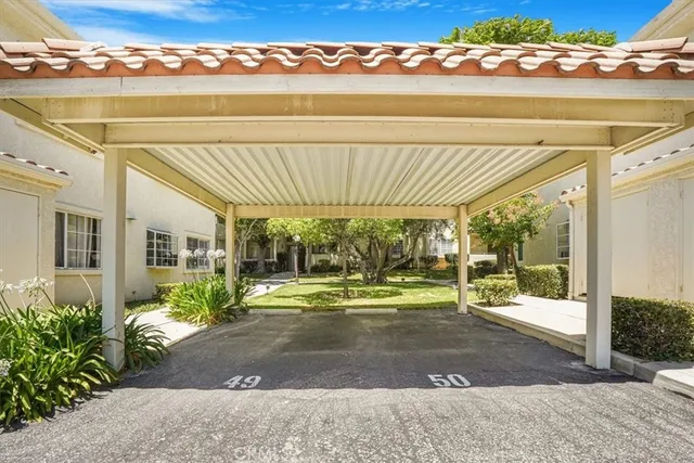 a view of a patio with a ocean view