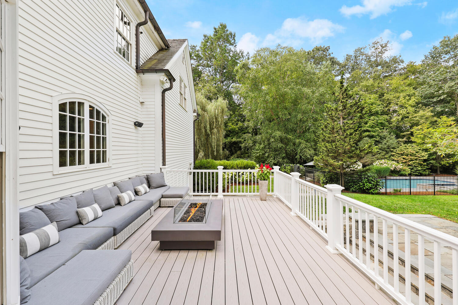 35 Logan Road New Canaan, CT 06840 - Photo 52 of 73 a balcony with furniture and wooden deck