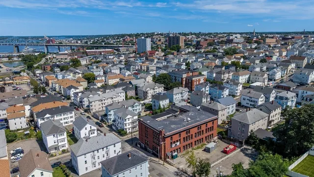 an aerial view of multiple house