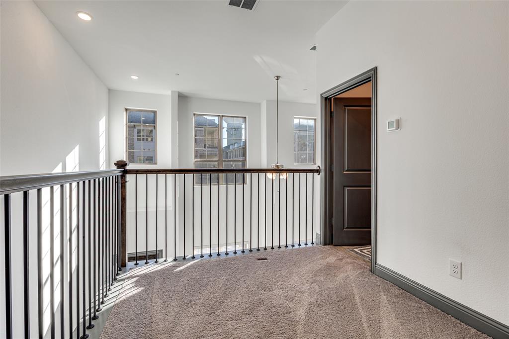 8132 Foraker Street Frisco, TX 75034 - Photo 9 of 25 Hall featuring carpet floors and recessed lighting