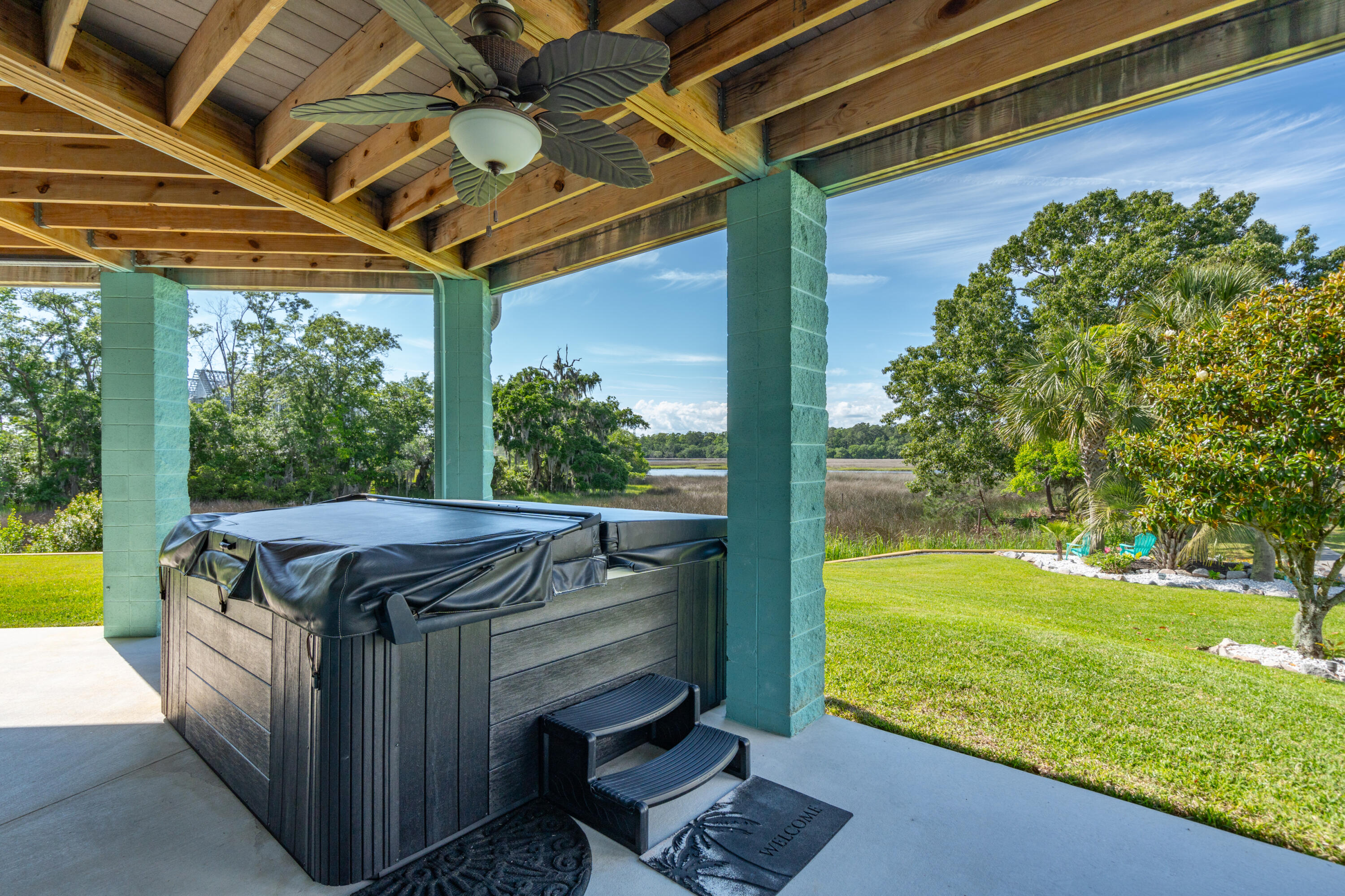 6099 Jacob's Point Boulevard Ravenel, SC 29470 - Photo 66 of 88 Hot Tub on Ground Floor Porch