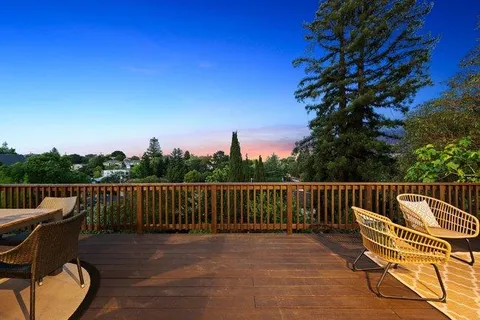 a terrace with outdoor seating
