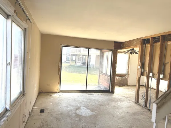 a view of a room with window