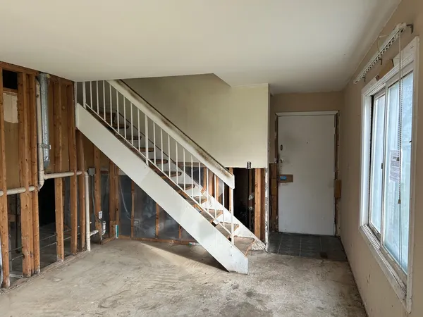 a view of a room with window