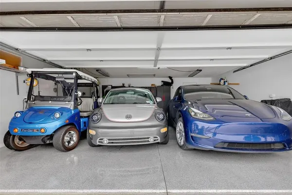 a car parked in garage