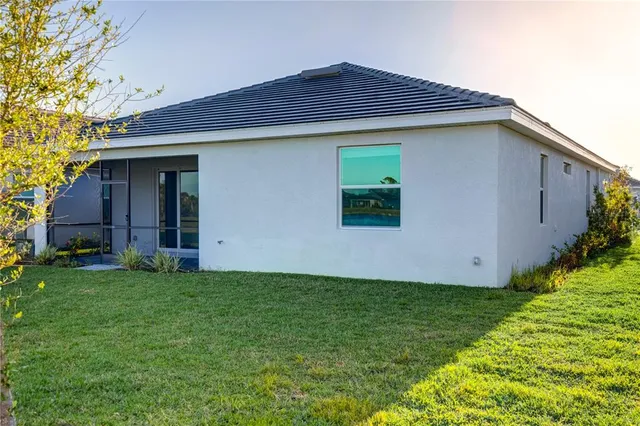 a backyard of a house