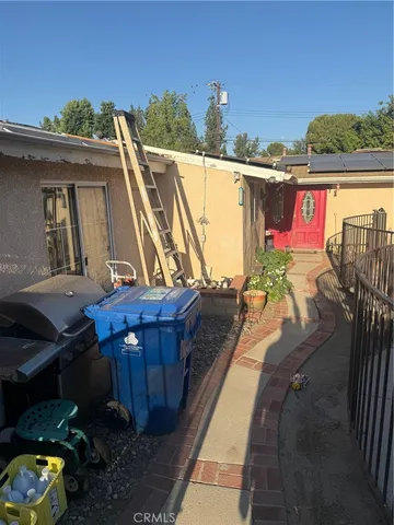a view of balcony with outdoor seating