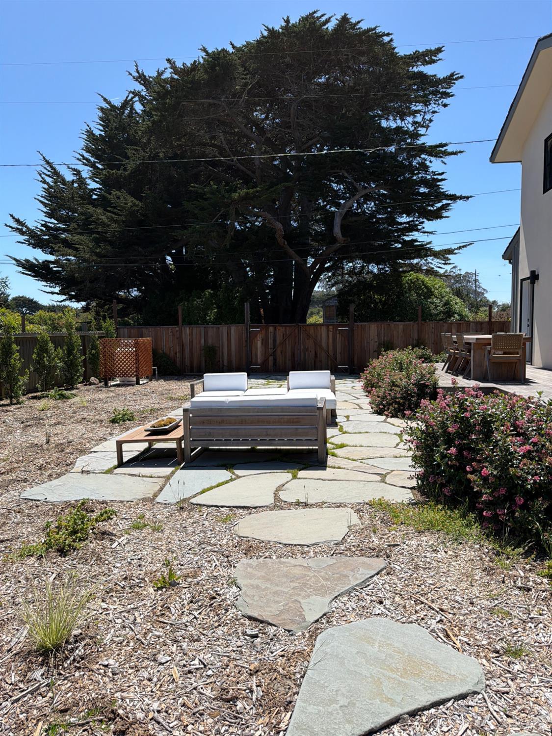 185 Elm Road Bolinas, CA 94924 - Photo 38 of 43 a view of a patio with a yard