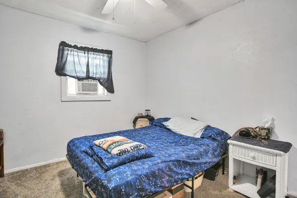 a living room with furniture and a couch