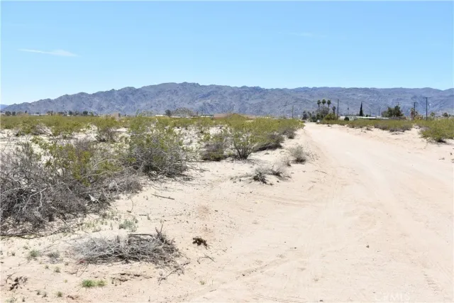 a view of a mountain with an outdoor space