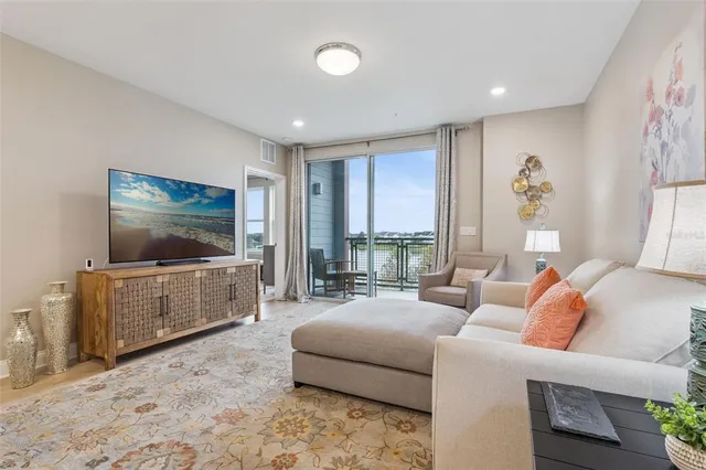 a view of lake from balcony