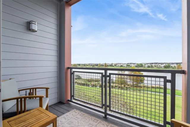 a workspace with furniture and wooden floor
