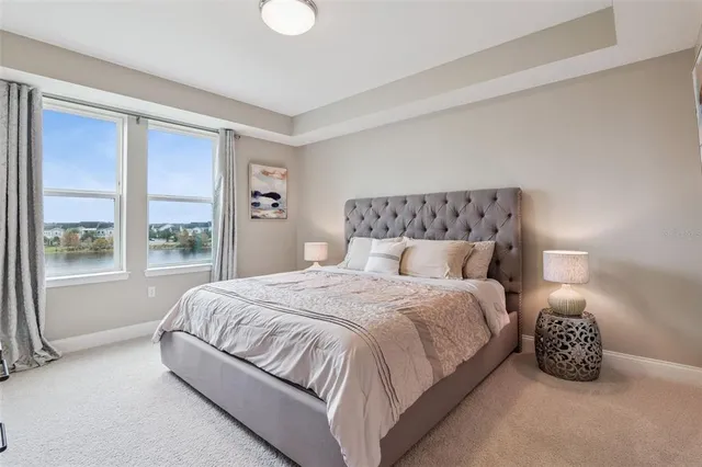 a view of a room that has a window in it