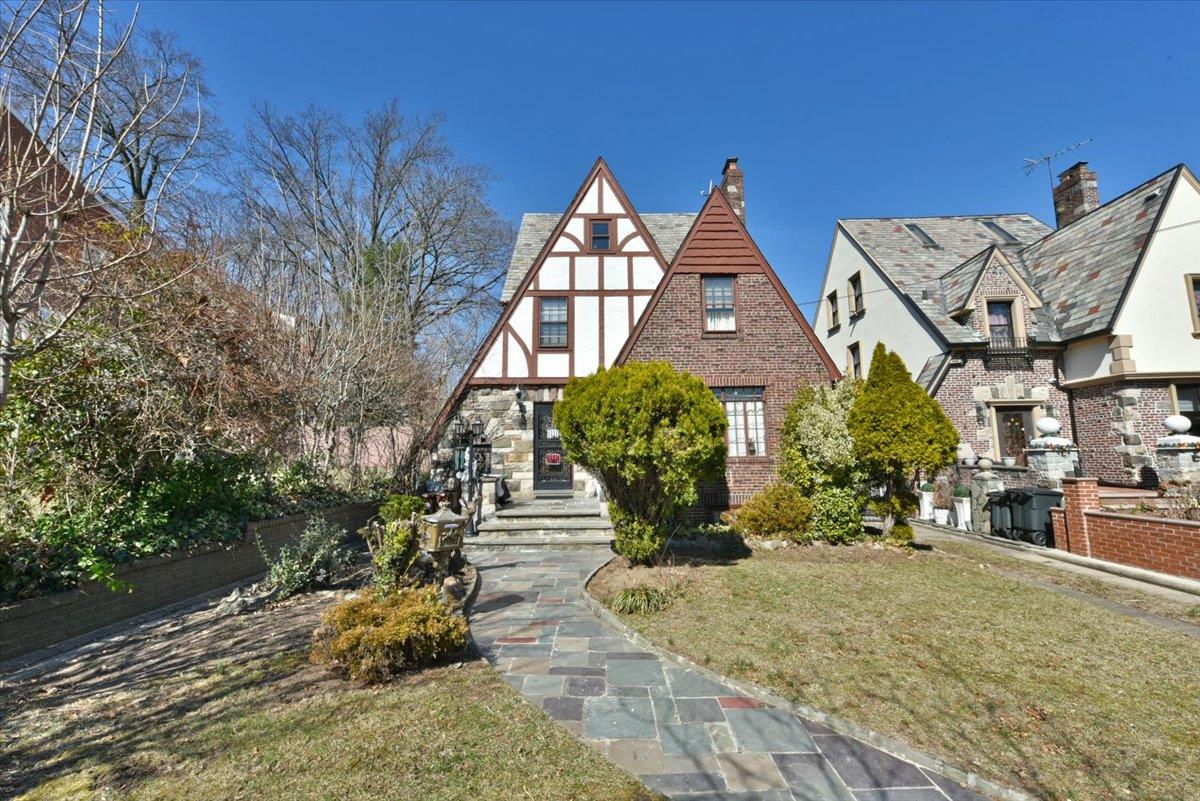 a front view of a house