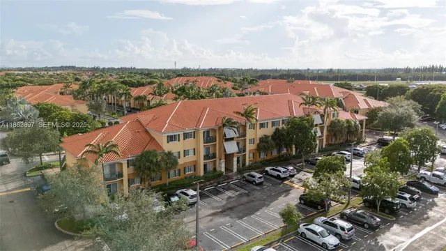 an aerial view of multiple house