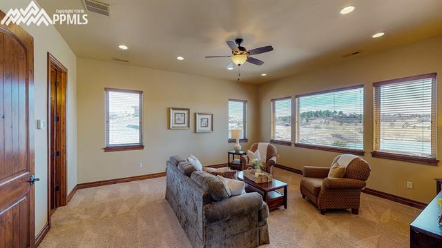 1023 Old North Gate Road Colorado Springs, CO 80921 - Photo 31 of 34 Upper Level Guest Bedroom or Bonus Family Area - Views of Pond & Golf Course