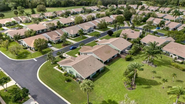 an aerial view of a house having outdoor space