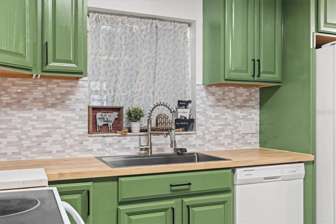 424 Wisconsin Avenue St. Cloud, FL 34769 - Photo 11 of 36 a kitchen with a sink and a green plant