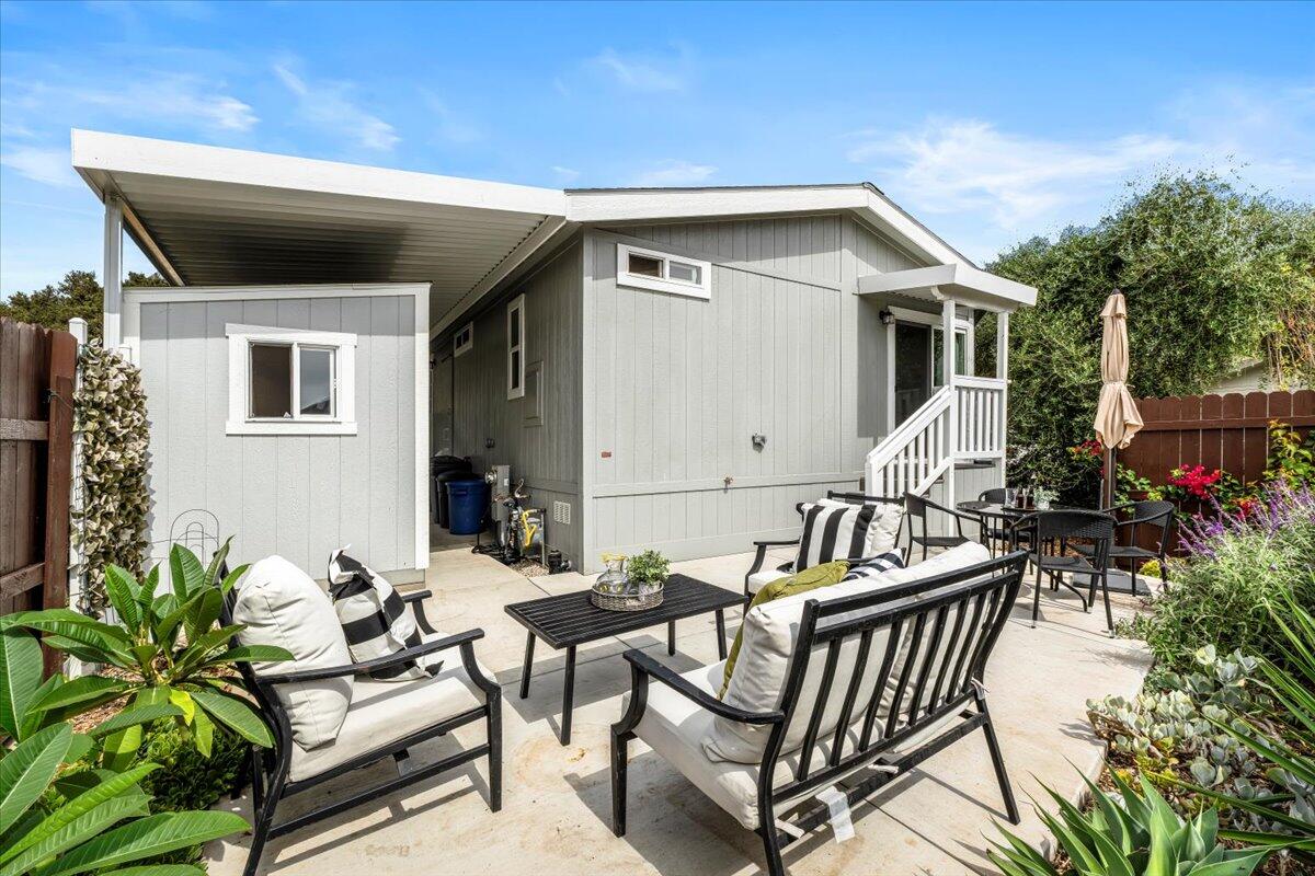 333 Old Mill Road, Unit SPC 157 Santa Barbara, CA 93110 - Photo 13 of 23 a view of a house with patio and wooden floor