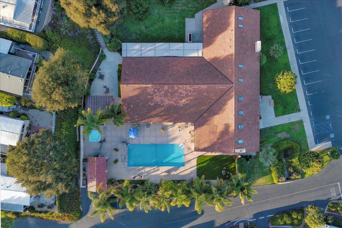 333 Old Mill Road, Unit SPC 157 Santa Barbara, CA 93110 - Photo 17 of 23 an aerial view of a house with a yard