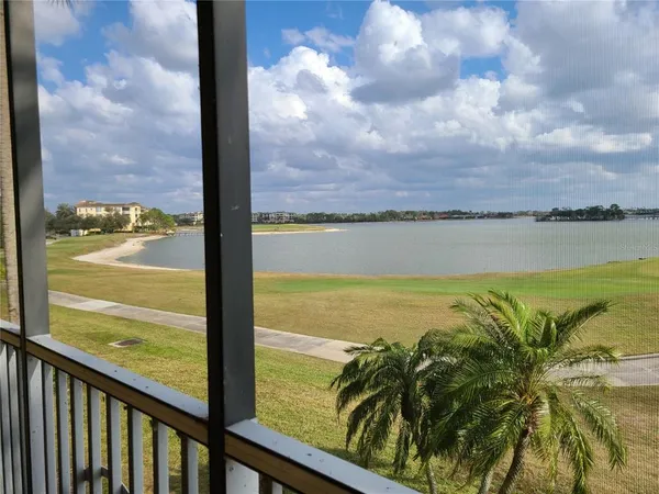 a view of an ocean from a balcony