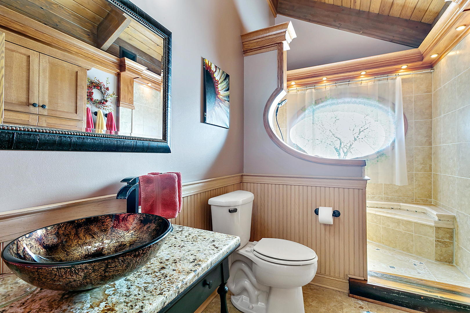 3320 North Jugtown Road Morris, IL 60450 - Photo 16 of 48 a bathroom with a toilet a sink and a mirror