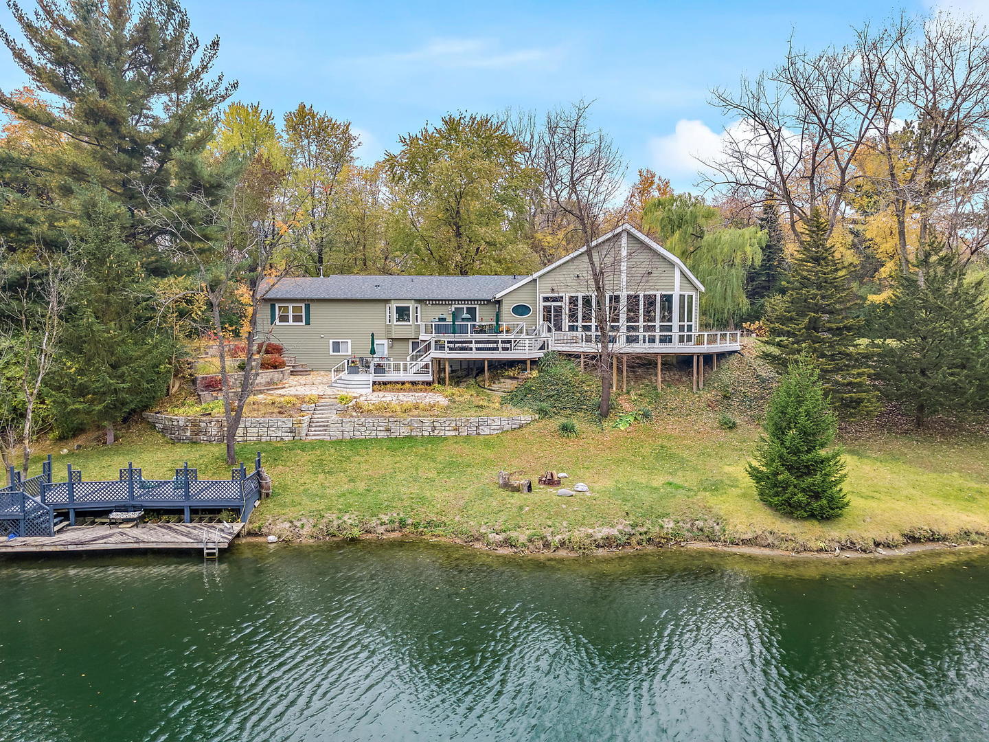 3320 North Jugtown Road Morris, IL 60450 - Photo 2 of 48 a swimming pool view with a lake view