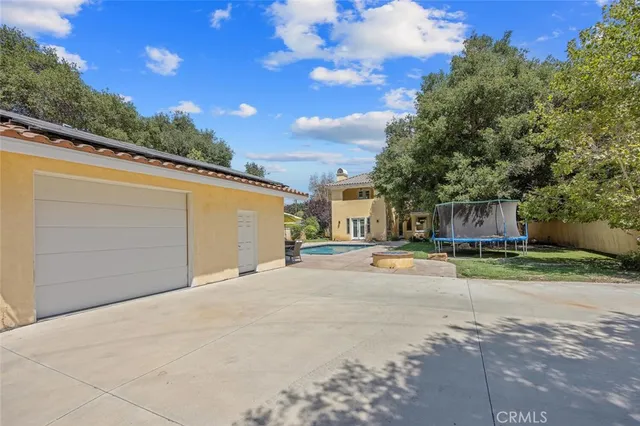 a view of a patio with a stove