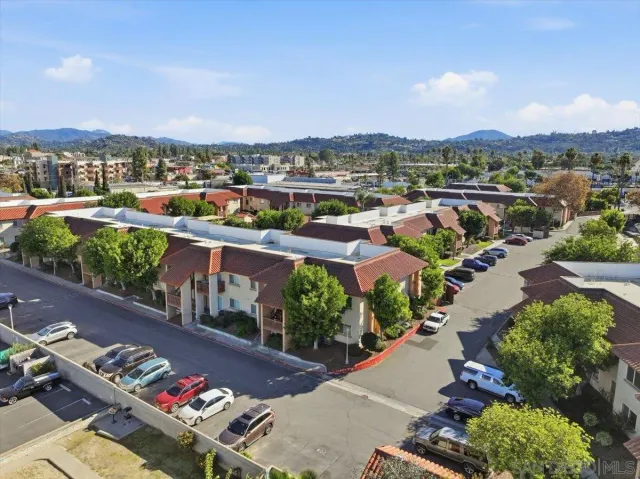 an aerial view of a city