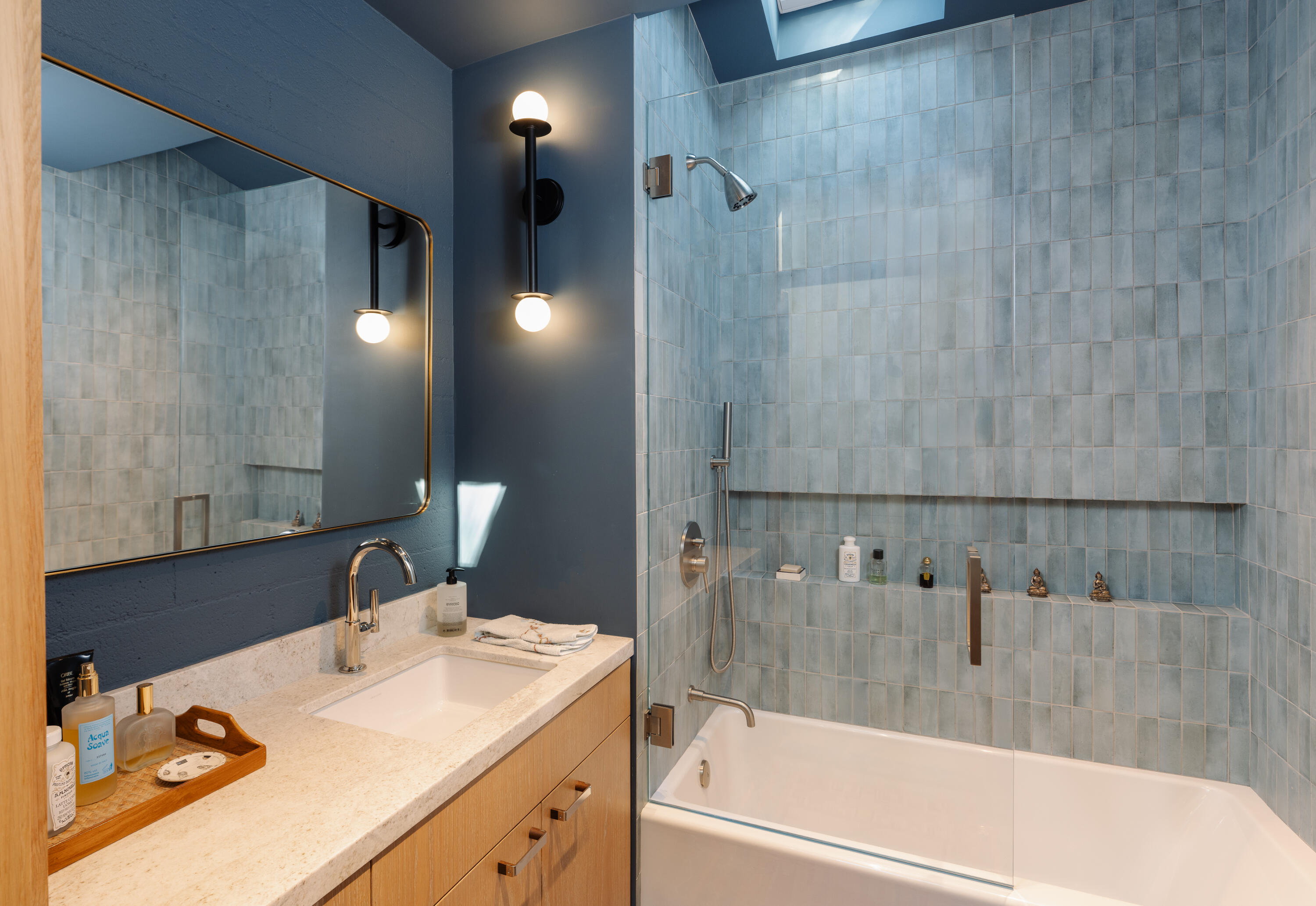 216 East Matilija Street Ojai, CA 93023 - Photo 17 of 22 a bathroom with a bathtub and a sink