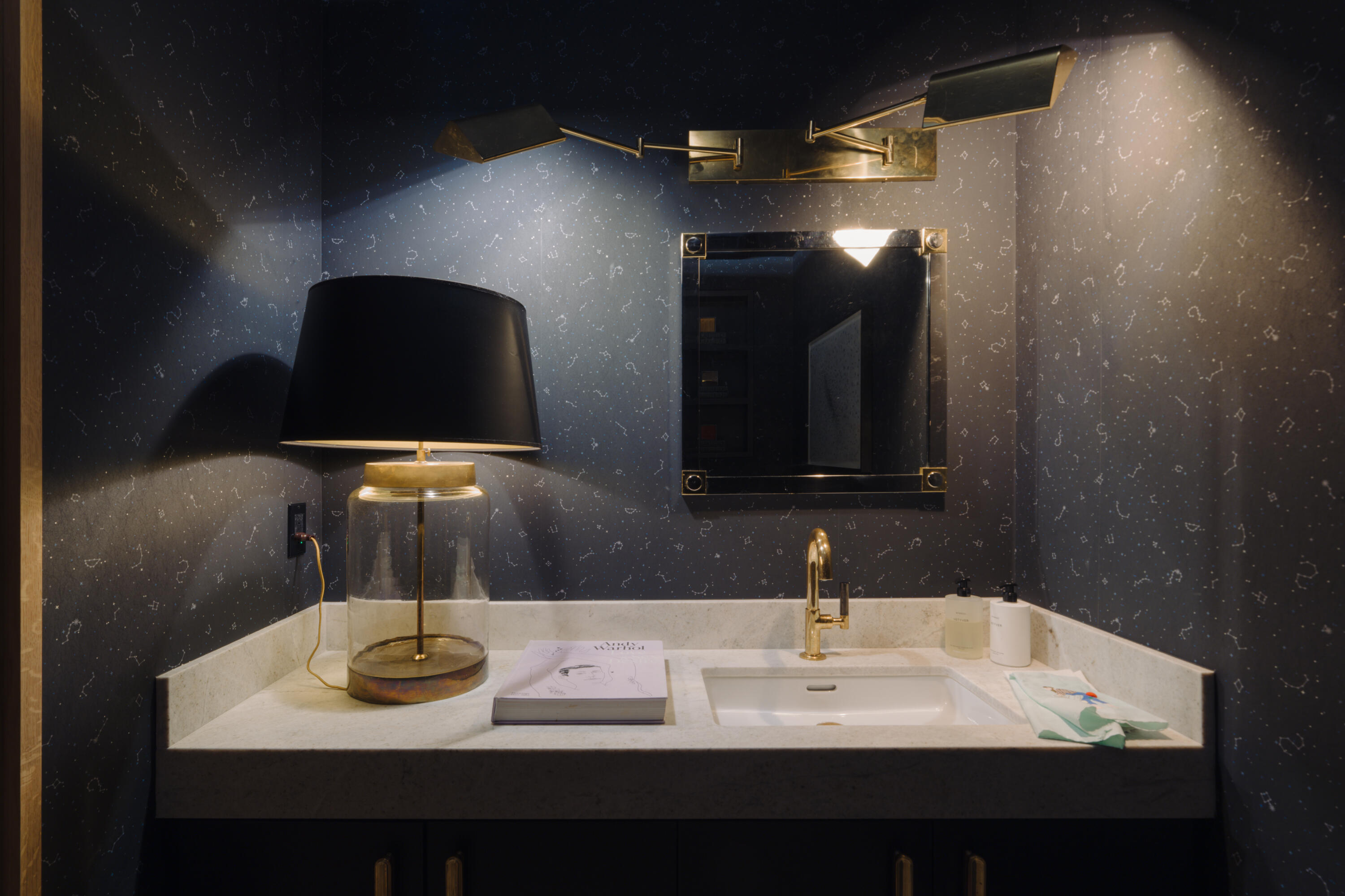 216 East Matilija Street Ojai, CA 93023 - Photo 18 of 22 a bathroom with a sink and a mirror