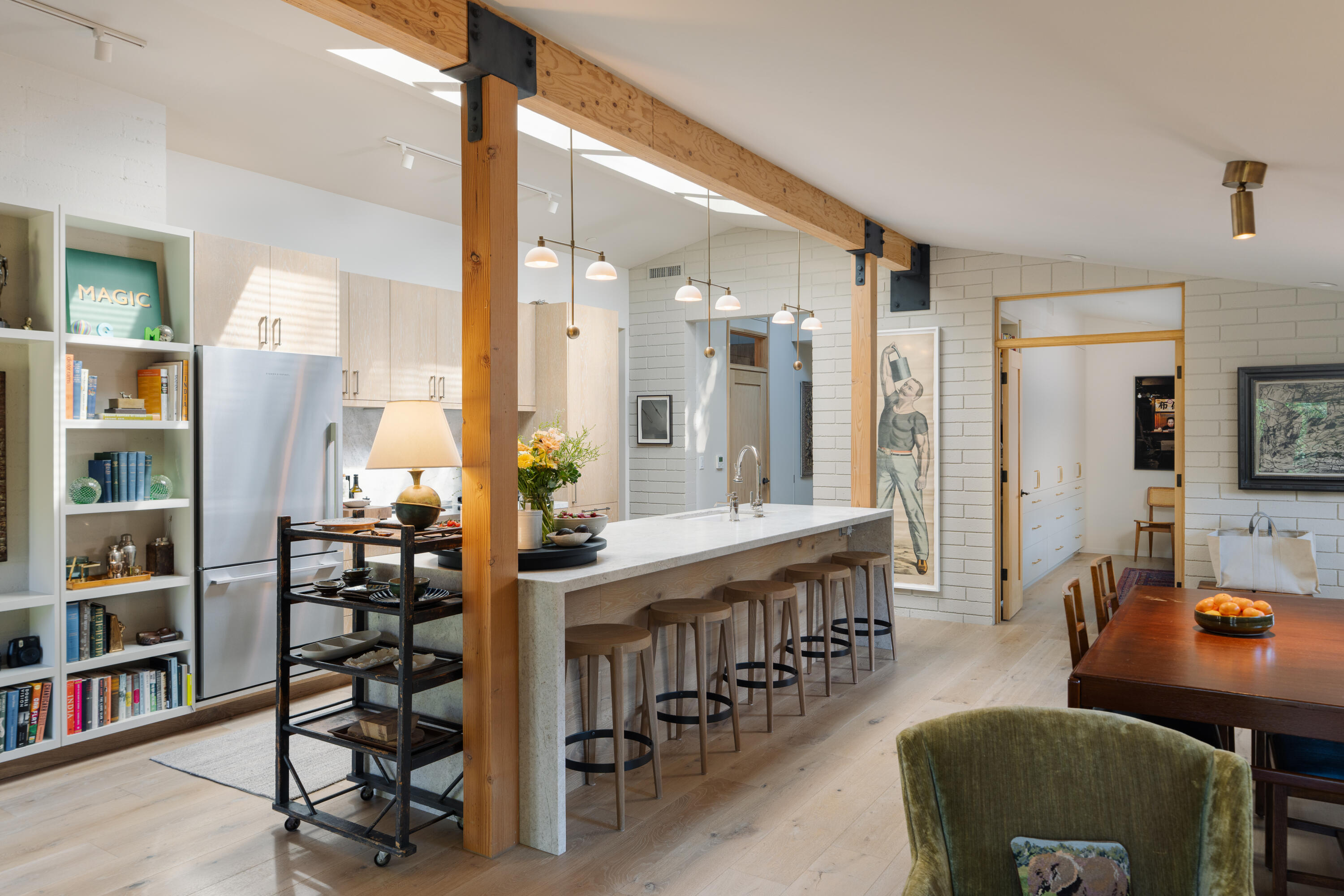 216 East Matilija Street Ojai, CA 93023 - Photo 8 of 22 a view of a a dining room with furniture window and wooden floor