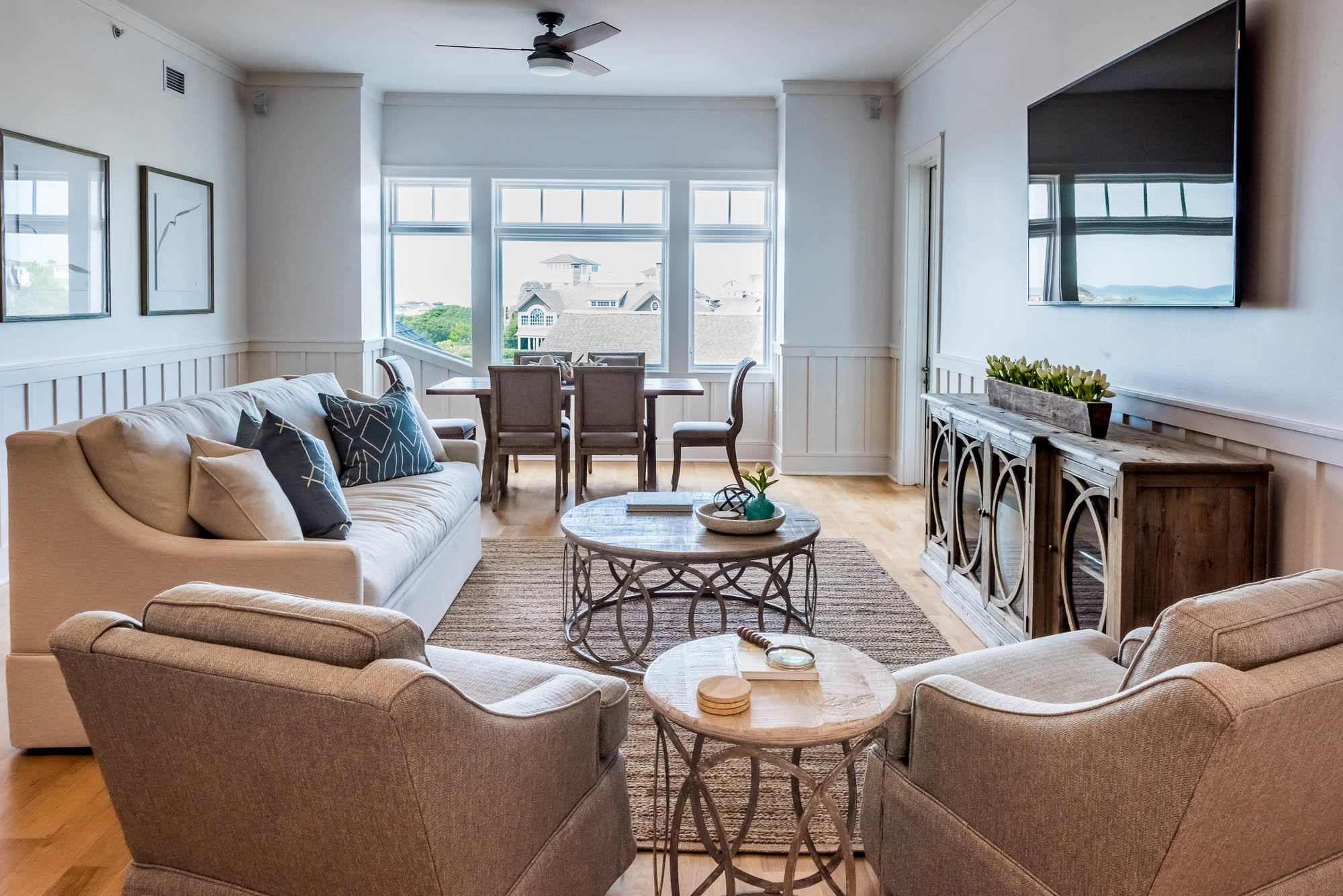 99 Compass Point Way South, Unit 304 Inlet Beach, FL 32461 - Photo 2 of 32 a living room with furniture and a large window