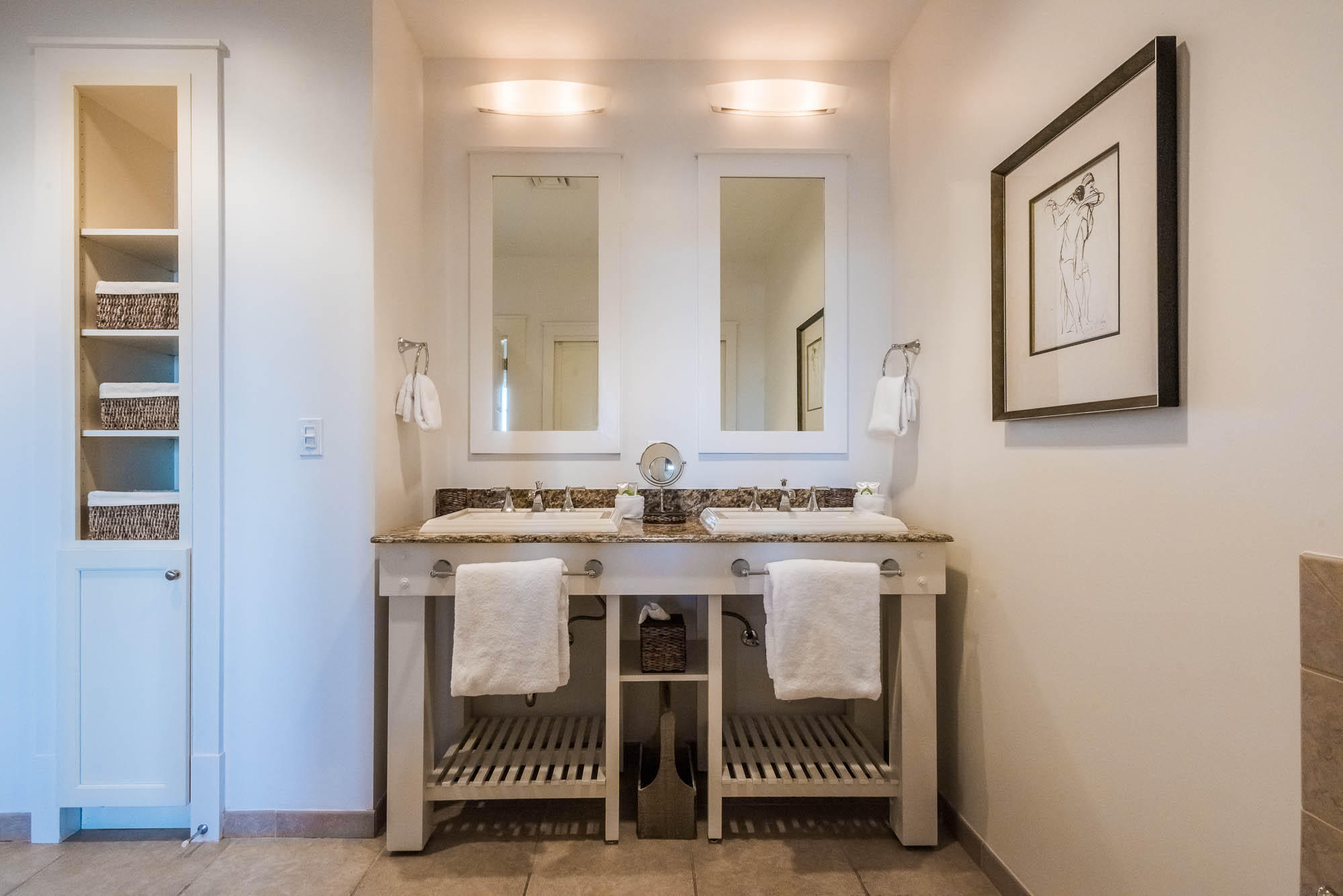 99 Compass Point Way South, Unit 304 Inlet Beach, FL 32461 - Photo 22 of 32 a bathroom with a sink a mirror and a toilet