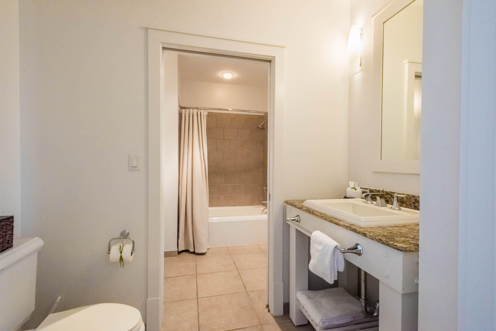 99 Compass Point Way South, Unit 304 Inlet Beach, FL 32461 - Photo 27 of 32 a bathroom with a sink a toilet and shower