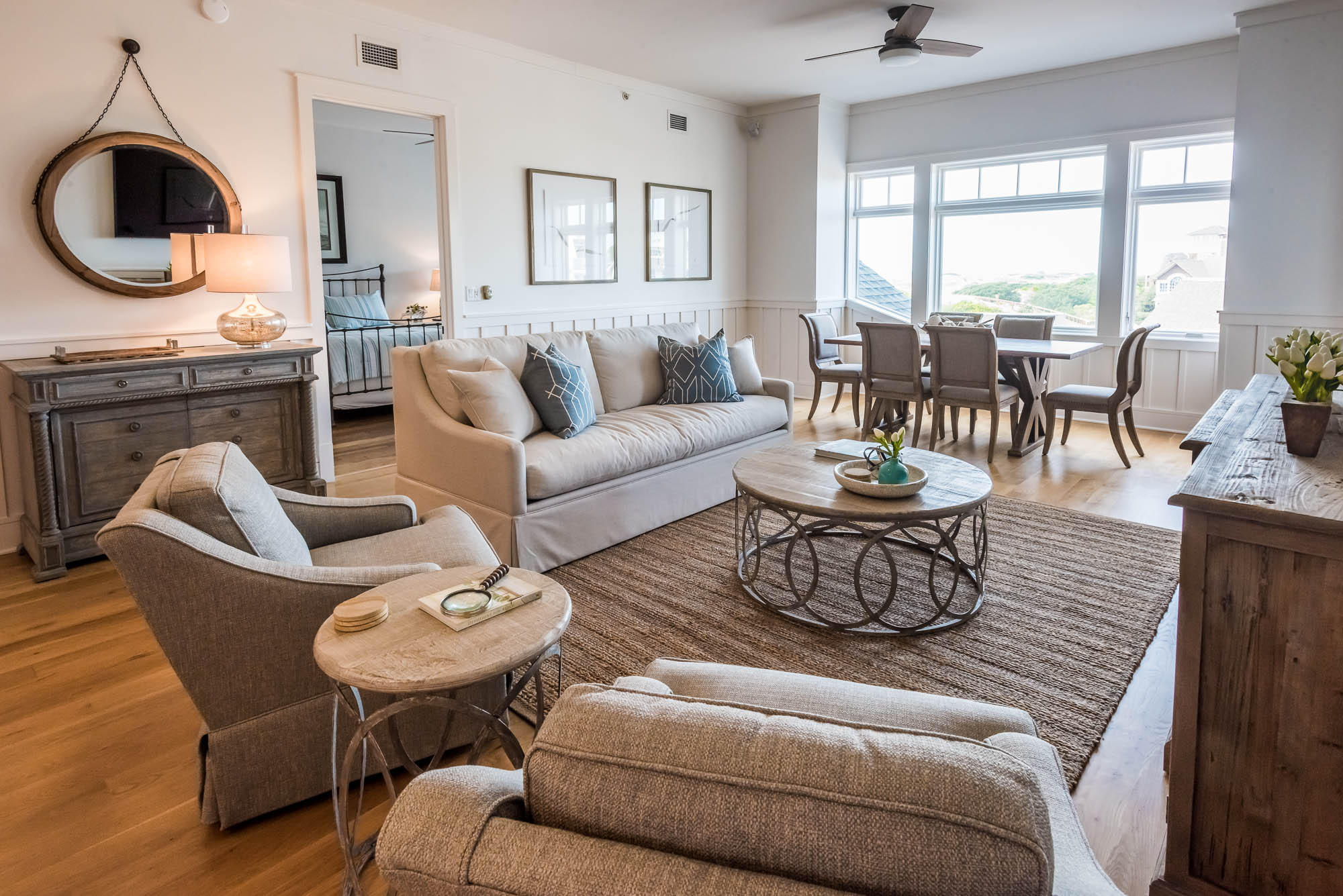 99 Compass Point Way South, Unit 304 Inlet Beach, FL 32461 - Photo 8 of 32 a living room with furniture and a large window