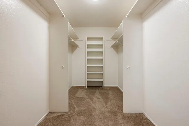 a view of a livingroom with a garage