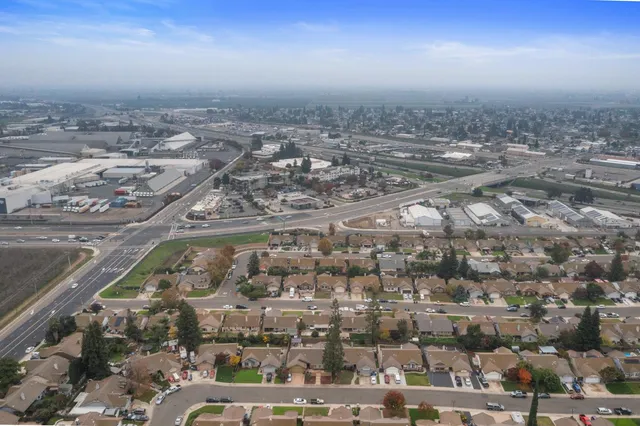 an aerial view of multiple house
