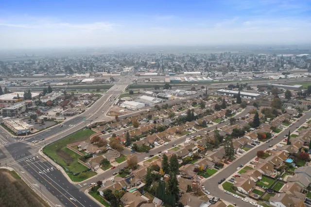 an aerial view of multiple house